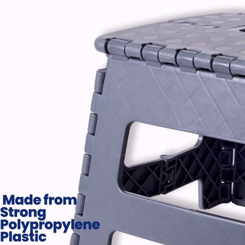 Folding Portable Step Stool Carry Handle 26x22x22cm Lightweight Durable Compact — image 3
