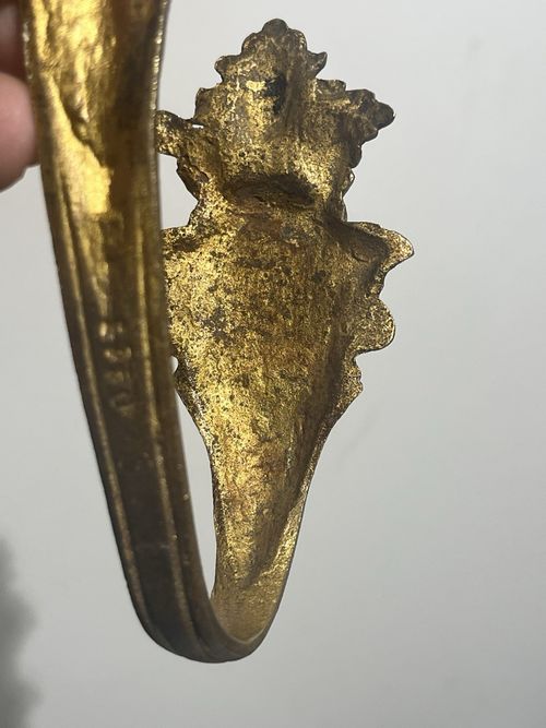 Rare 19thC Maison Christofle Ormolu Gilded Bronze Embrasses Rococo Sash Hooks — image 12