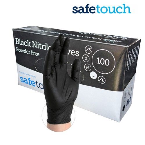 Disposable Latex Gloves Vinyl Clear Blue & Black Nitrile Gloves Powder Free 100