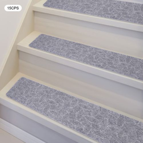 15 Pcs Stair Treads Carpet/Mats Non-Slip Self Adhesive Tape 8 x 30" w/TPR Gray — image 22