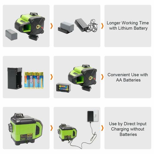 Huepar 3x360 Electronic Laser Level Self Leveling Three-Plane Level Green Beam — image 3