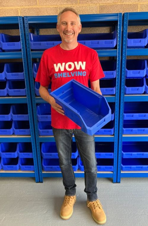 FACTORY CLEARANCE plastic parts storage lin bins boxes garage workshop Blue Grey — image 2