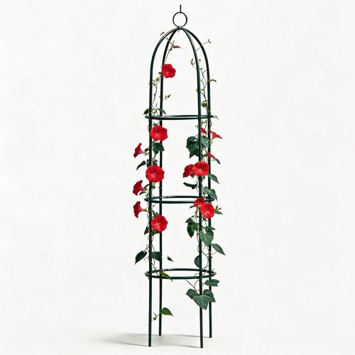 1.9m Outdoor Garden Metal Obelisk Climbing Plant Support Frame Trellis New — image 1