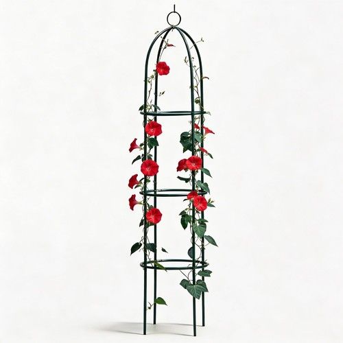 1.9m Outdoor Garden Metal Obelisk Climbing Plant Support Frame Trellis New