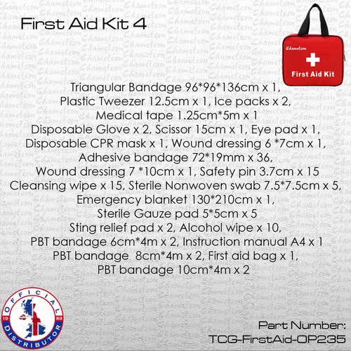FIRST AID KIT MEDICAL EMERGENCY HOME TRAVEL CAR TAXI WORK 1ST AID BAG 109 PIECE — image 3