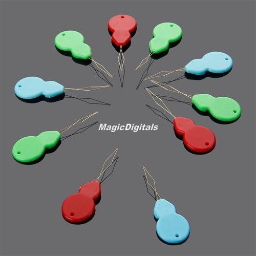 10 Wire Needle Threader Stitch Insertion Tool Hand Machine Sewing Household