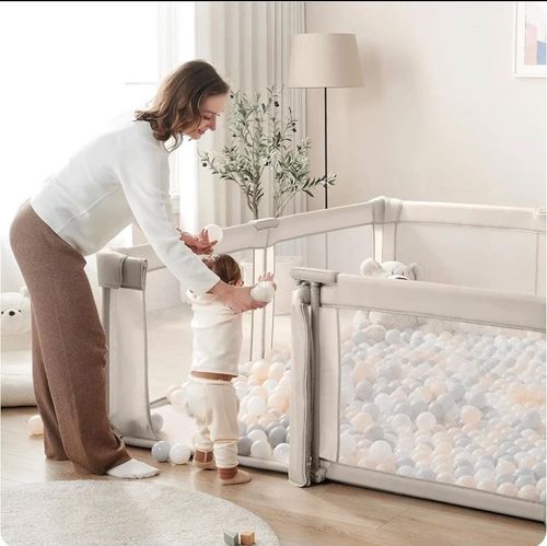 Sweeby Baby Playpen, 180x 200 cm Foldable Play Yard with Door — image 7