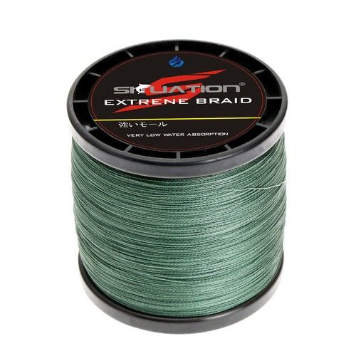Dyneema Braided Fishing Line 300M 500M 1000M Super Strong Sea Fishing Moss Green