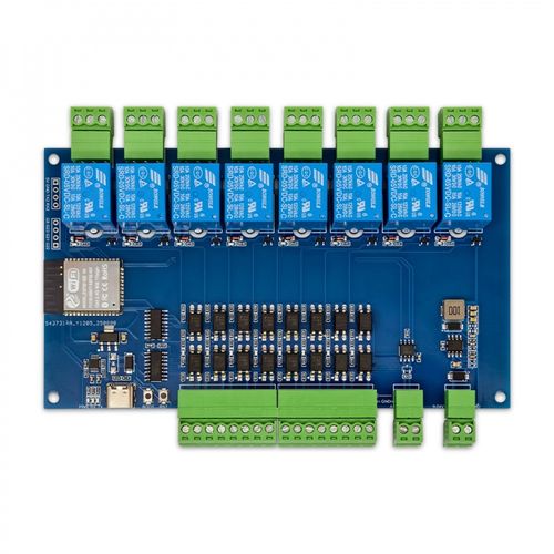 ESP32 Modbus 8-channel Relay Module RS485 8 Way Input 8 Way Output Optocoupler — image 1