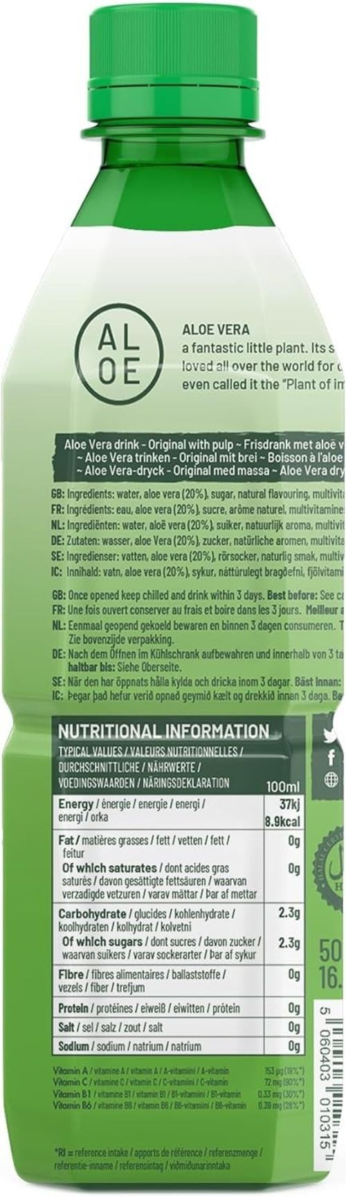 Simplee Aloe Vera Mango Drink Juice With Bits Summer Drinks 500ml (Pack of 12) — image 4