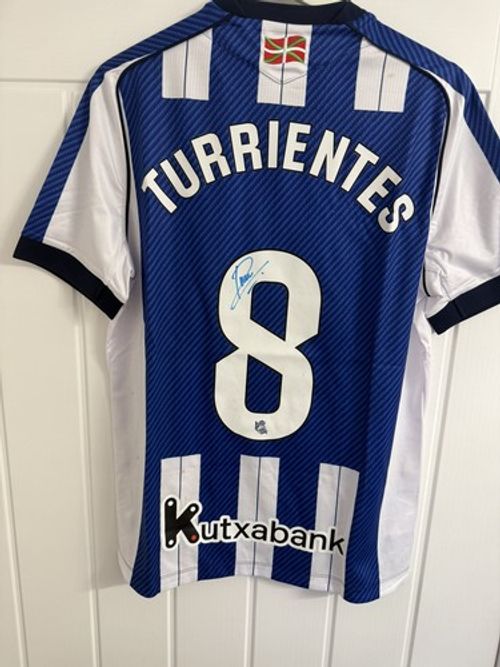 Beñat Turrientes Real Sociedad Match Worn Signed Home shirt with COA 