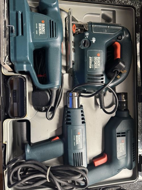 Black & Decker Power Tool Kit Include (Jigsaw Heat Gun Sander Drill Etc) — image 11