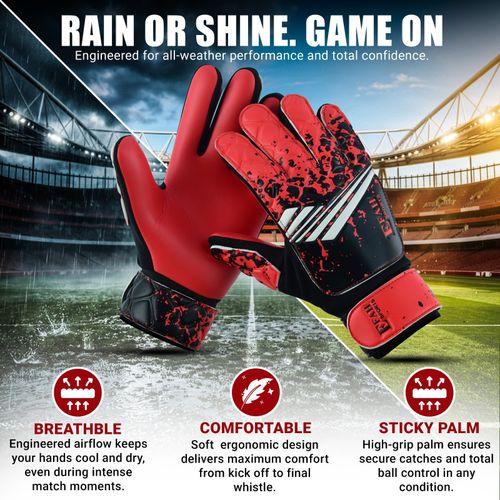 Football Goalkeeper Gloves Kids Boys Soccer Glove with Grip Palms EFAH SPORTS — image 2