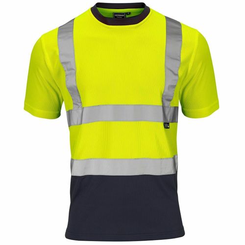 Hi-Vis 2 Tone Workwear Safety Site Short Sleeve Crew Neck T-Shirt — image 1
