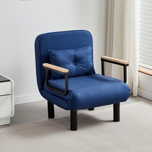 4 in 1 Convertible Sofa Bed  Lounge Sleeper Chair w/Adjustable Backrest, Cushion