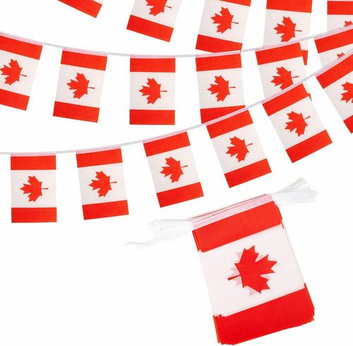 Canadian Flag Bunting 10M 30 Flag of Canada Party Decorations
