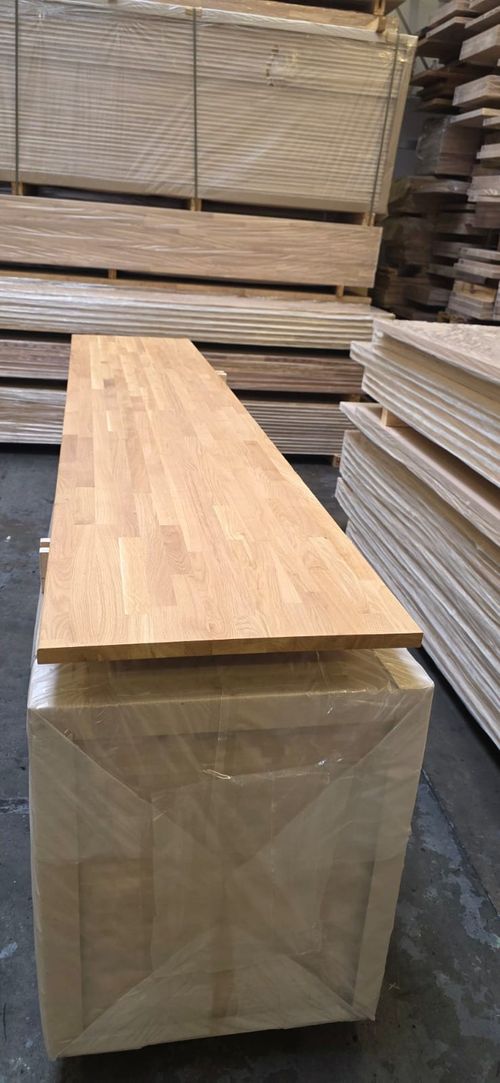 CLEARANCE CHEAP Oak Worktop Shelf  Ready Oiled with Pencil Profile 3m Solid Wood — image 4