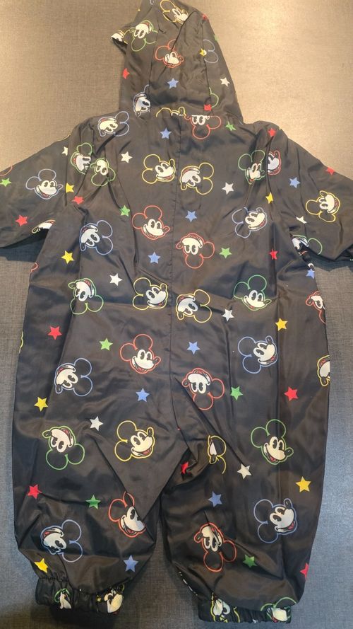 Disney Mickey Mouse AOP Boys rain all in Puddle Suit 6-9-12 Months