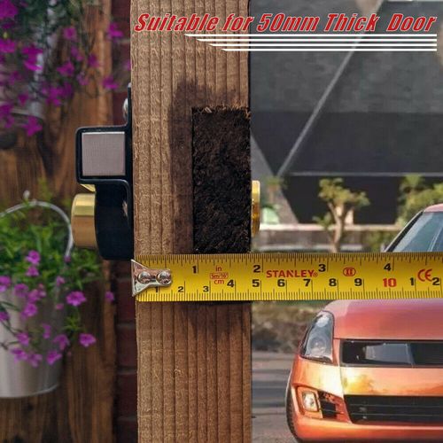 50mm Both Sides Garden Security Gate Lock with Bolt & 5 Keys — image 7