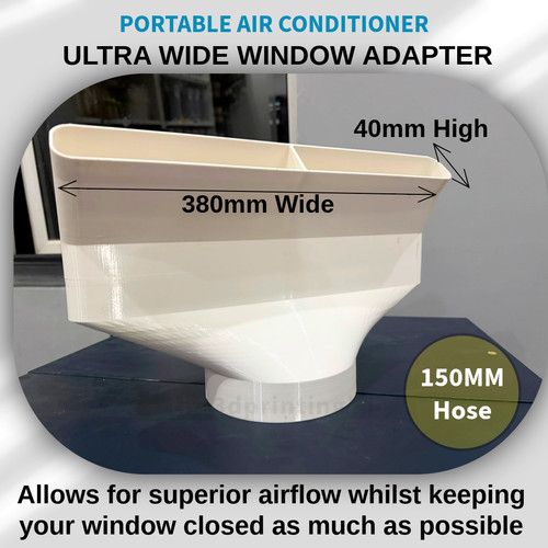 Ultra Wide Air Con Window Vent Adapter Portable AC Connector for 150mm hose