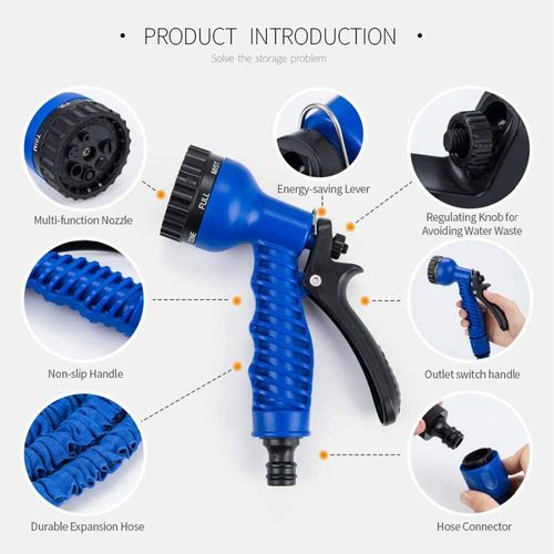 Expandable Garden Hose Pipe Anti Kink With 7 Function Water Spray Gun Magic Hose — image 6