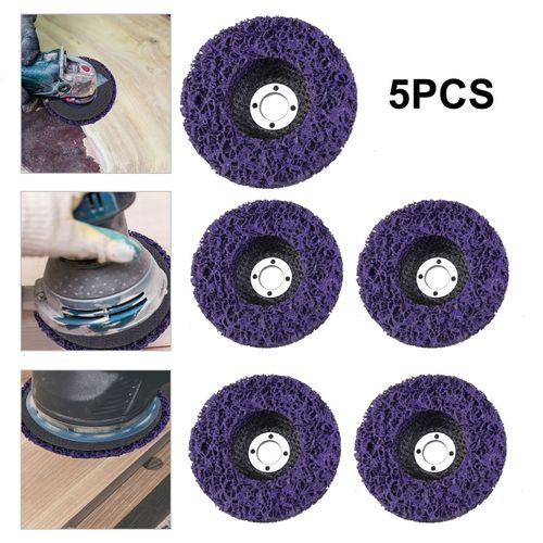 5 Pcs 4'' 100mm Poly Strip Disc Wheel Paint Rust Removal Clean For Angle Grinder — image 1