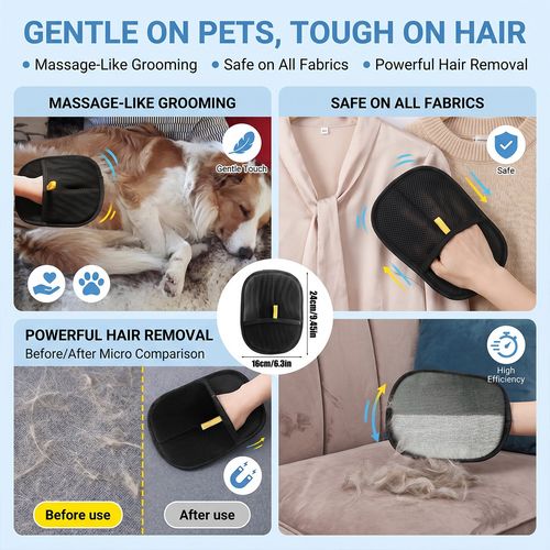 Pet Hair Remover Glove Reusable Electrostatic for Dog Cat Sofa Carpet Car Seat — image 8