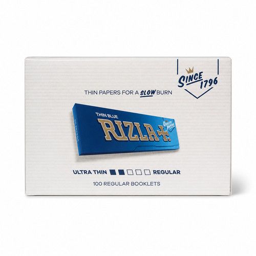 Rizla Blue Ultra Thin Reg Rolling Papers 100 Booklets Full Box 5000 Papers 70mm