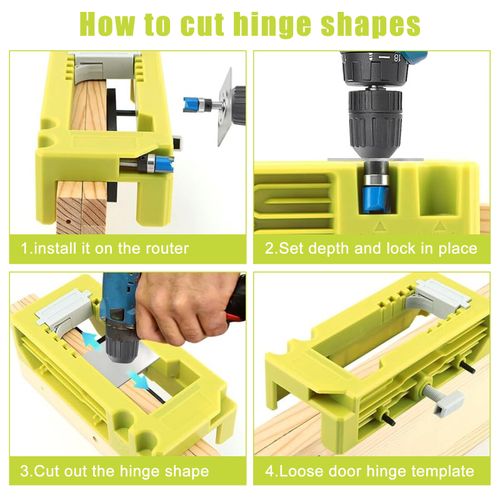 Door Hinge Jig Mortiser Hinge Installation Kit Hinge Router Template For 3"-5" — image 8