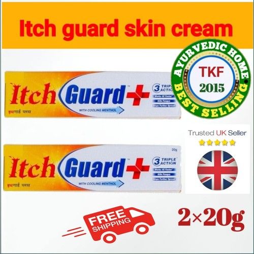 2 x 20 G Itch Guard Plus Skin Cream Jock Itch Infections Athletes Foot UK