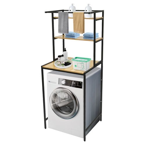 Washer And Dryer Storage Shelf Three-tier bathroom Space Saving Organizer Rack — image 6