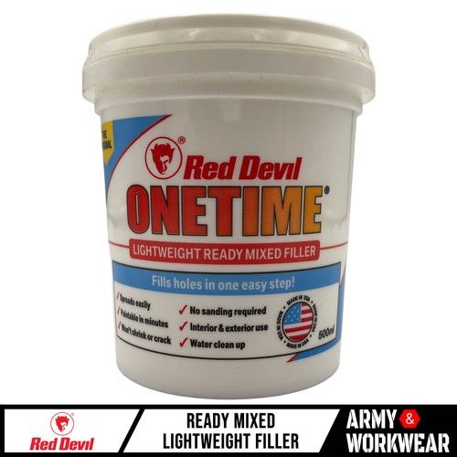 Red Devil Onetime Interior & Exterior Ready Mixed Lightweight Filler 500ml
