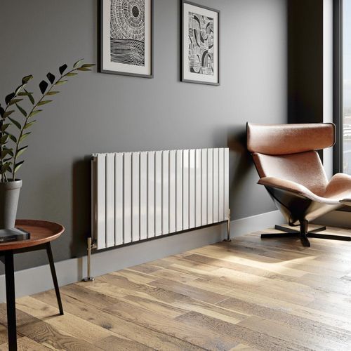 Designer Radiator Vertical Horizontal White Flat Panel Oval Column Double Rads — image 11