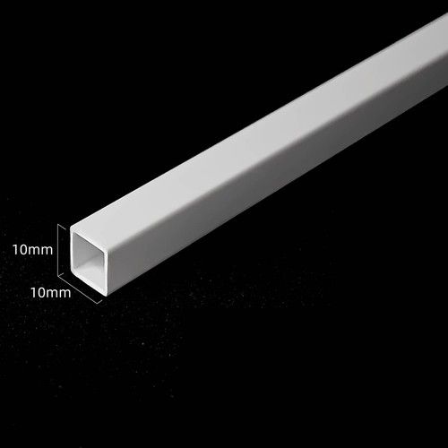 250mm ABS Styrene Plastic Strip Tube Bar Rods Square Rod 3mm - 10mm White