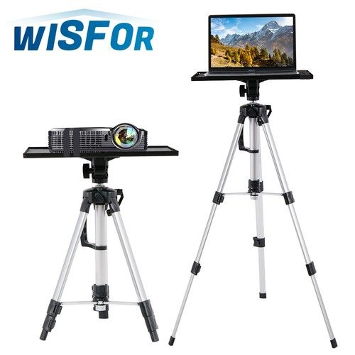 Wisfor Aluminum Tripod Projector Stand Laptop DJ Rack Height Adjustable 49-110cm