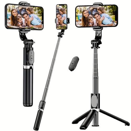Telescopic Selfie Stick Bluetooth Tripod Monopod Phone Holder for Samsung iPhone — image 1