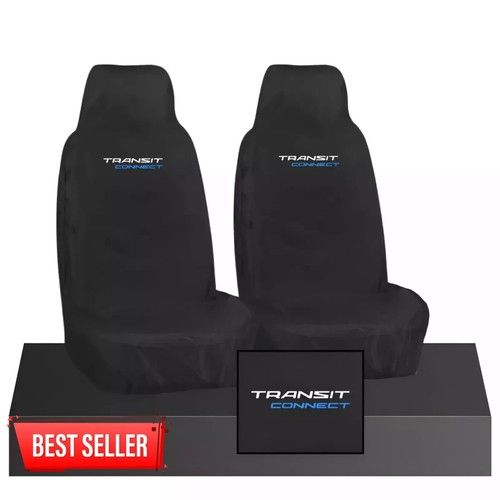 EMBROIDERED FORD TRANSIT CONNECT FRONT SEAT COVERS 2x - WATERPROOF & HEAVY DUTY