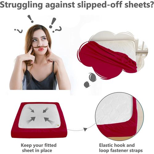 Extra Deep 40 cm Fitted Sheet Bed Sheet for Mattress Single Double King UK Size — image 4