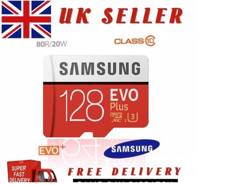 Samsung Evo plus 128GB Micro SD SDXC Class 10 memory card U1 For dash cam drone — image 1