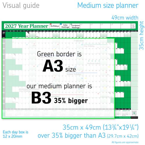 2027 Wall Calendar Year Planner Chart 14 Months Calender ✔WIDEST RANGE ON EBAY — image 2