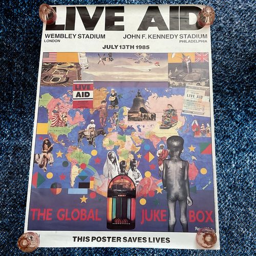 Original Peter Blake Designed Live Aid 1985 Concert Poster - Fully Copyrighted  — image 2