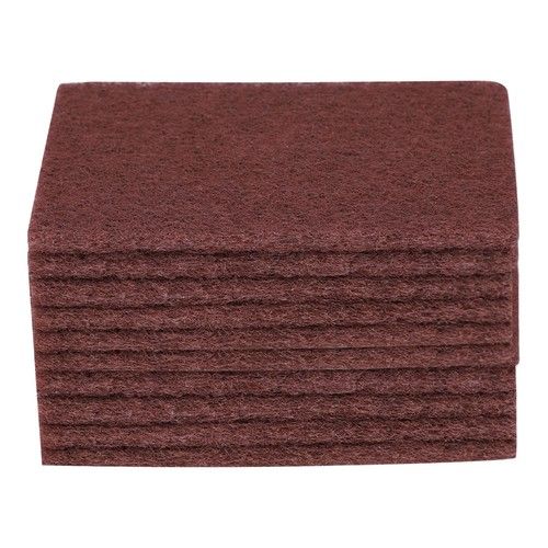 10pcs Scouring Pad Non-Scratch Scouring Sponge 6"x4" Scrub Pads Brown