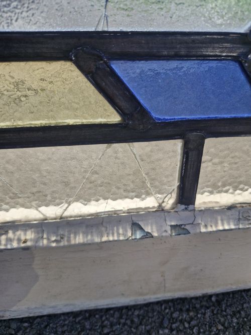 Art Deco 1920 Leaded Glass Window Boat — image 6