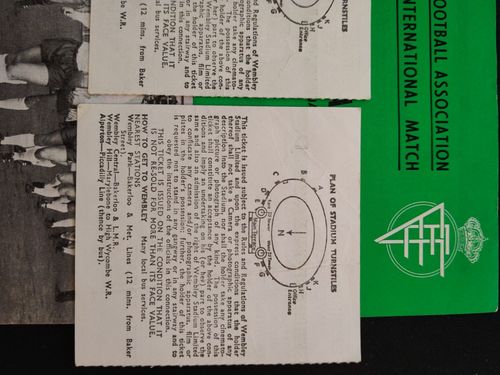 England v Spain 1968 Wembley Programme + 2 Tickets European Championship QF — image 9