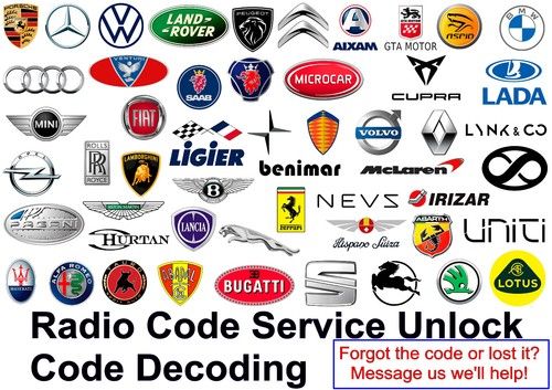 Car Radio Code Unlocking Decoding Codelock for All Brand Cars Audi VW Seat Skoda
