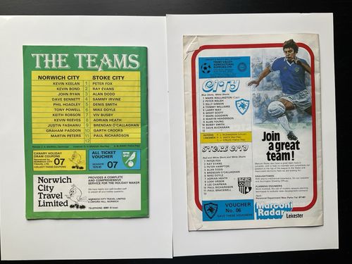 2 Stoke City Away Game Programmes  Matches 6.10.79 & 8.10.1980 — image 2