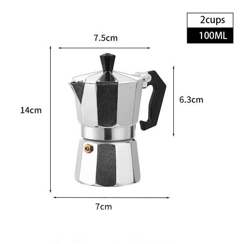 Stainless Steel Moka Pot Italian Espresso Coffee Maker Insulated Coffee Kettle
