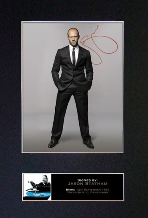 JASON STATHAM Signed Mounted Reproduction Autograph Photo Prints A4 182
