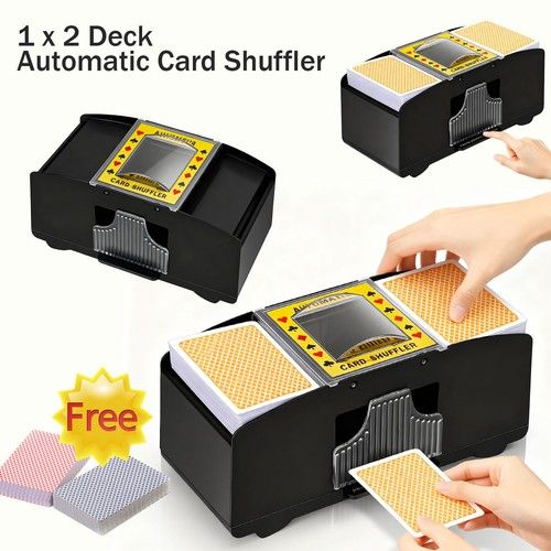 Automatic Card Shuffler Battery Operated for UNO/Poker/Playing Card 1-2 Deck