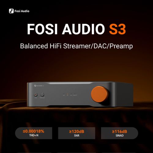 Fosi Audio S3 Music Audio Streamer DAC Preamp AirPlay 2 Receiver Multiroom WI-FI — image 3
